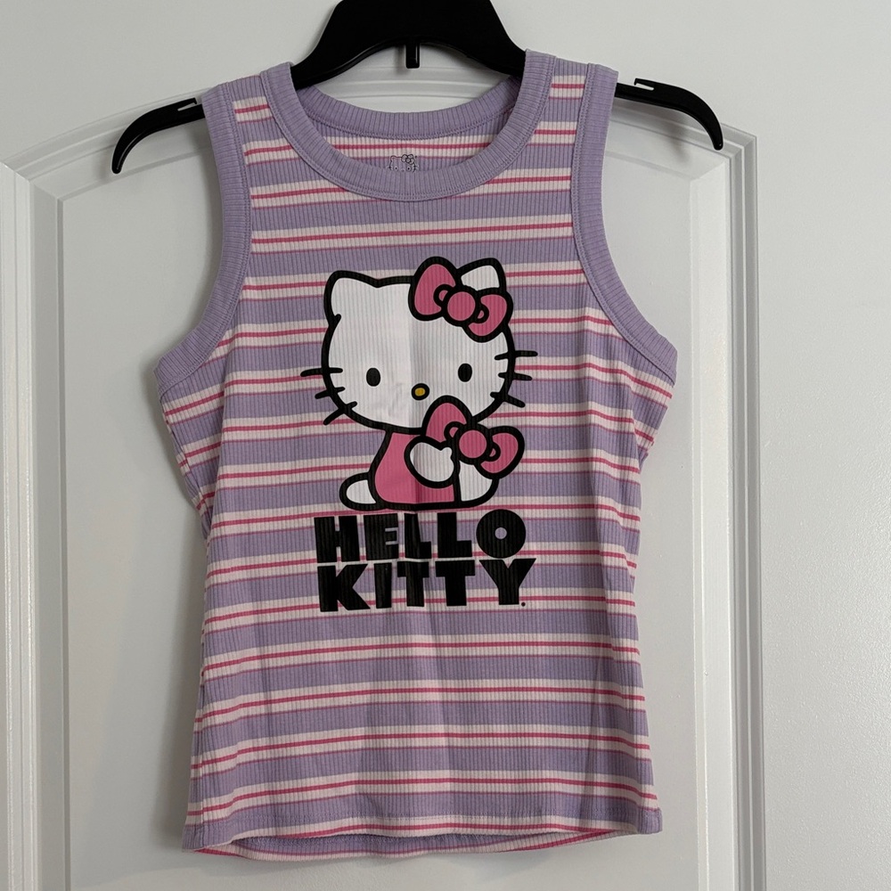 Hello Kitty Pink and Purple Striped Tank Top